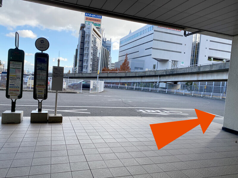 新神戸駅のシャトルバス乗り場